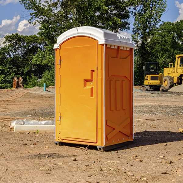 how often are the porta potties cleaned and serviced during a rental period in Henry Clay